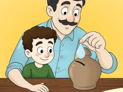 💦 صرفه جویی آب را به فرزندانمان بیاموزیم. 