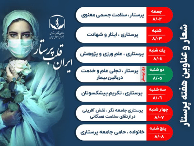 💠 فرارسیدن هفته پرستار گرامی باد