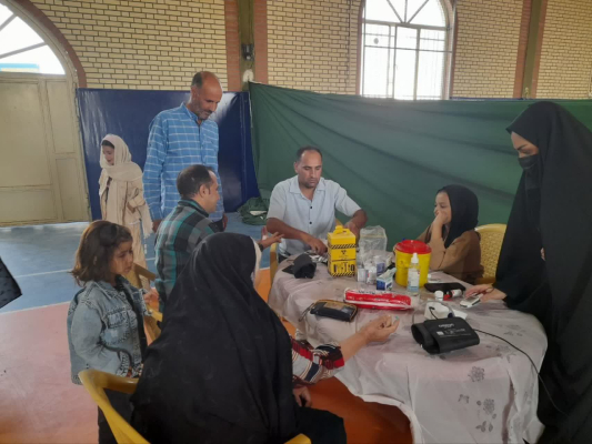 " برگزاری ایستگاه سلامت در اردوی جهادی روستای گیشی "