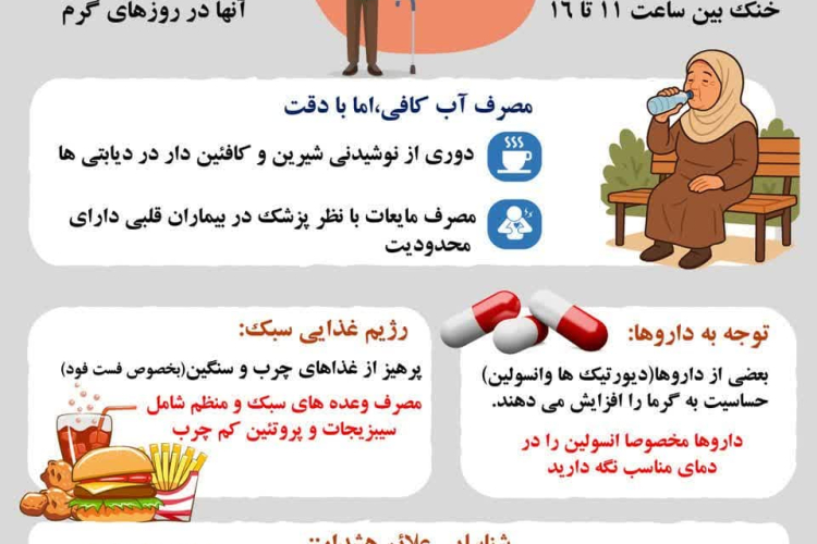 ✅ مراقبت‌های تابستانی در بیماران قلبی و دیابتی