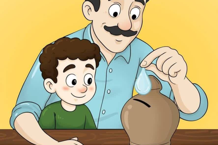 💦 صرفه جویی آب را به فرزندانمان بیاموزیم. 