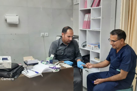 " غربالگری پرسنل مرکز دیالیز شهر هرند "
