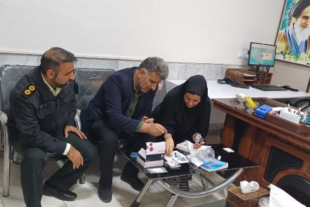 " حضور خانم احمدی و آقای نظام زاده در ادارات جهت آموزش و انجام تست HIV"