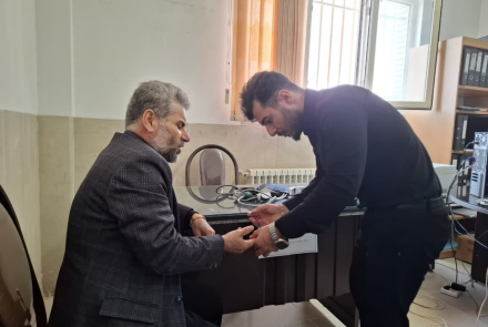 " تست فشار و قند خون از دانشجویان دانشگاه علمی کاربردی "