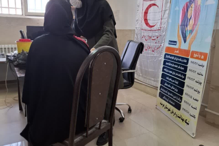 " تست فشار و قند خون از دانشجویان دانشگاه علمی کاربردی "