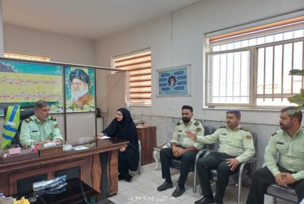 "خانم احمدی و اقای دهقانی در کلانتری اژیه"