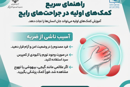 راهنمای سریع کمک های اولیه در جراحت های رایج