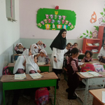 " حضور خانم احمدی در مدارس "